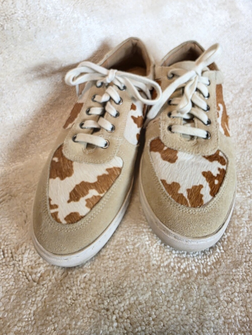 Myra Cowhide Leather Casual Women's Sneakers Size 10 Boho Cowgirl